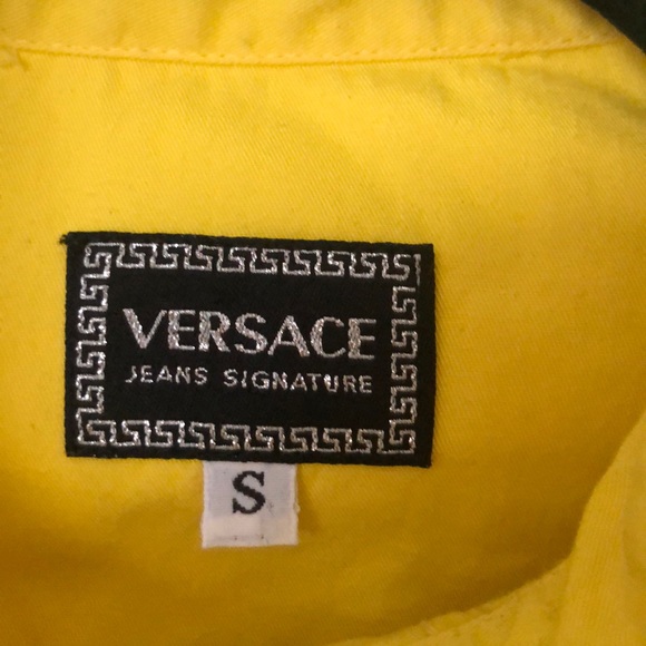 Versace Jeans Signature yellow button-down shirt - Picture 4 of 7